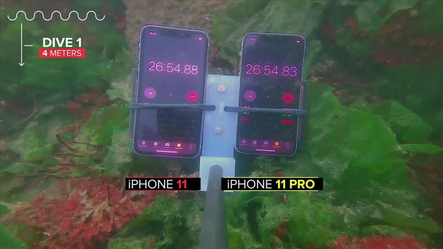 iPhone11和Pro极限防水测试：水下12米呆30分钟能生还吗？