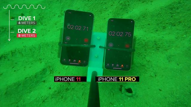 iPhone11和Pro极限防水测试：水下12米呆30分钟能生还吗？