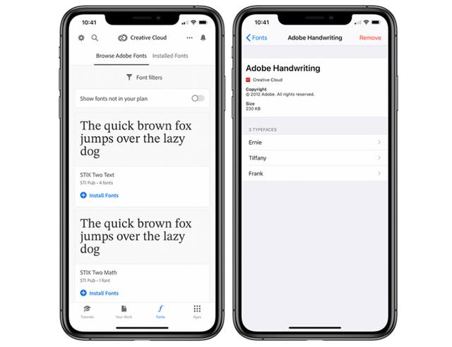 Adobe Creative Cloud版本更新 为苹果用户提供了上万种字体样式