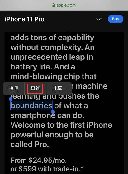 iPhone 自带翻译功能：只需长按两秒