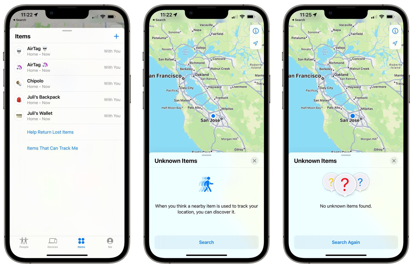 iOS 15.2 Beta 2 支持扫描附近的 AirTag，以避免被跟踪